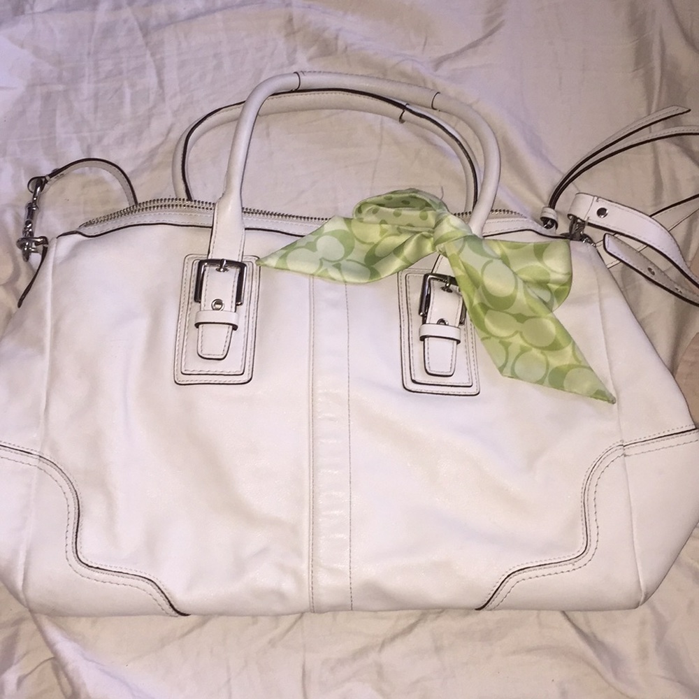 Coach White medium sized tote